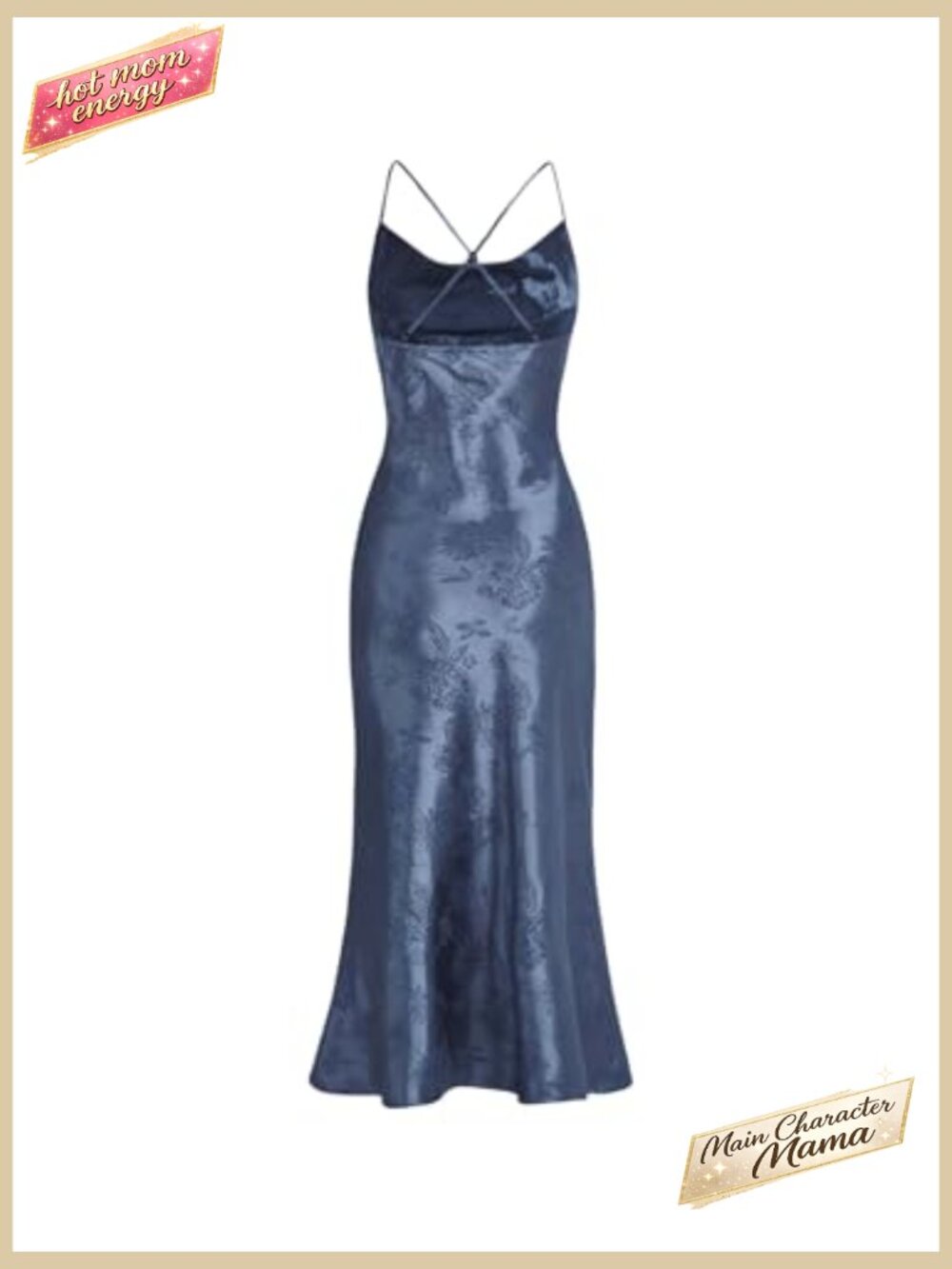 Satin Slip Dress Elegant Cowl Neck Spaghetti Strap Midi Dress Party Wear - Picture 2 of 6